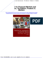 Test Bank for Financial Markets and Institutions 7th Edition Frederic s Mishkin