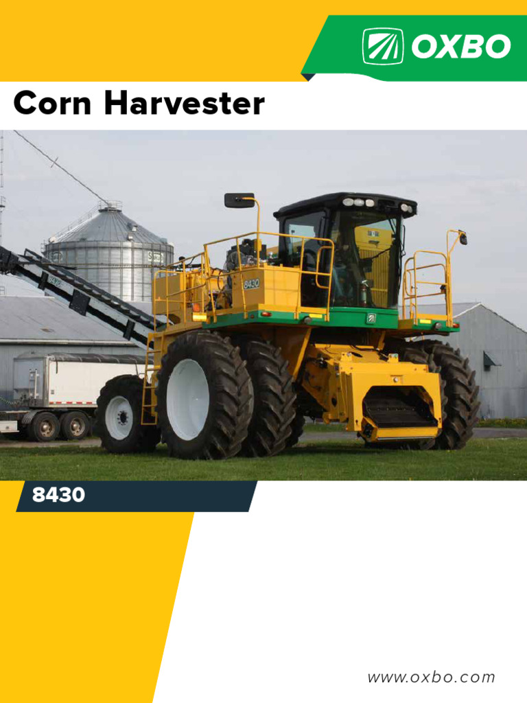 Oxbo 8430 | PDF | Engines | Maize
