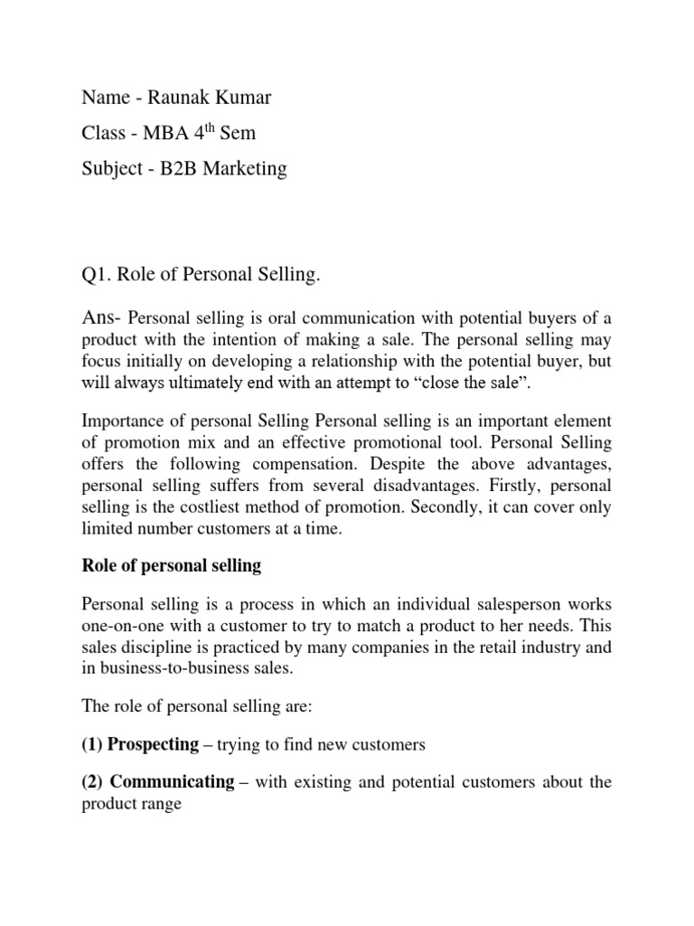 B2B Marketing Insights for MBA Students | PDF | Sales | Consumer Behaviour