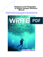 Write 1 Sentences and Paragraphs Canadian 1st Edition Kemper Solutions Manual
