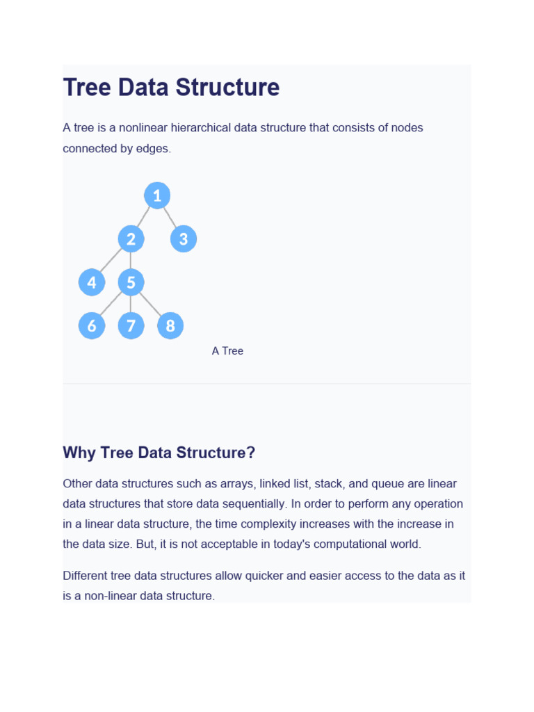 Tree Data Structure | PDF | Cybernetics | Algorithms And Data Structures