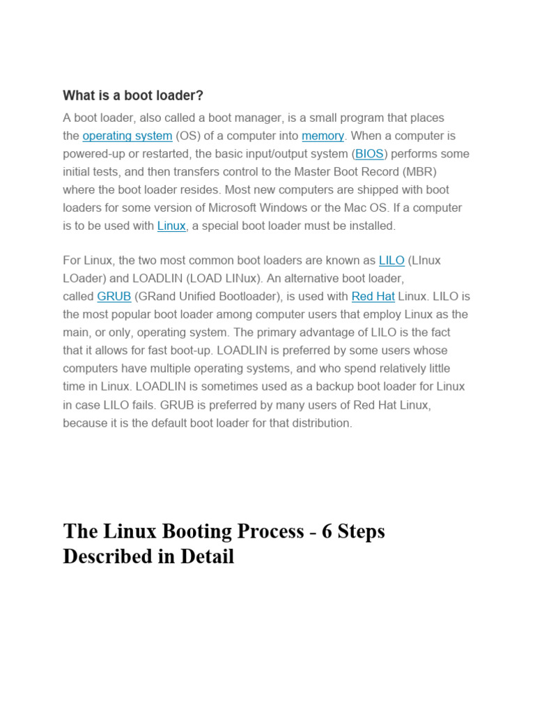 Linux Loader | PDF