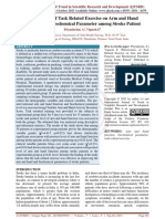 Effectiveness of Task Related Exercise On Arm and Hand Function and Biochemical Parameter Among Stroke Patient