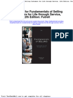 Test Bank For Fundamentals of Selling Customers For Life Through Service 12th Edition Futrell