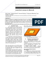 Designing of Microstrip Patch Antenna For Bluetooth Applications