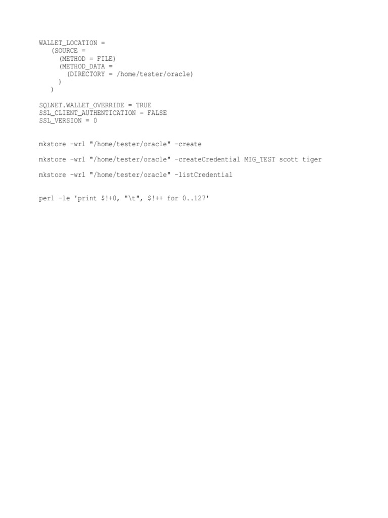 Wallet Configuration and Management Guide | PDF