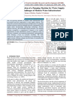 Design and Fabrication of A Pumping Machine For Water Supply Meeting The Challenges of Modern Water Infrastructure