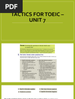 Tactics For TOEIC - Unit 7