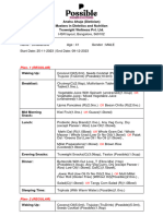 Diet - Chart (25-11-2023 To 09-12-2023)