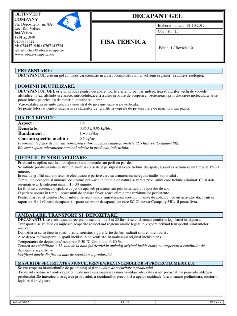 Fisa Tehnica 7738549 | PDF