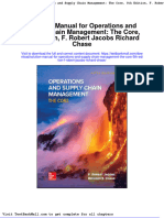Solution Manual For Operations and Supply Chain Management The Core 5th Edition F Robert Jacobs Richard Chase