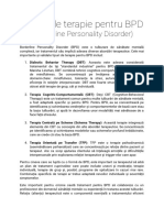 Forme de Terapie Pentru BPD (Borderline Personality Disorder)
