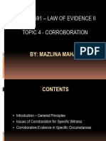 LAW578 LAW591 - Topic 4 - Corroboration