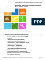 Manual de Actividades Económicas. Obligaciones Fiscales de Empresarios y Profesionales Residentes en Territorio Español