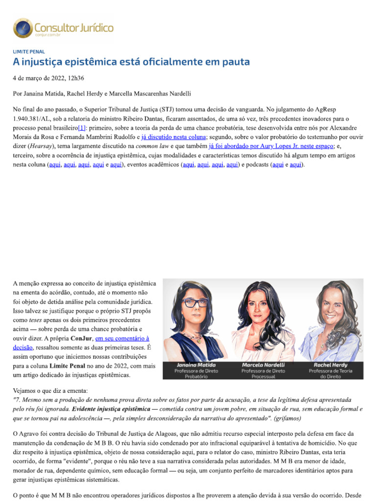 A Injustiça Epistemica | PDF