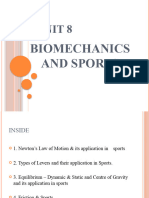 Unit 8 Biomechanics and Sports