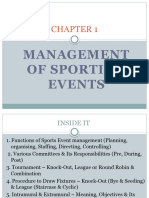 1.management of Sporting Events