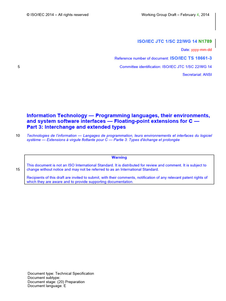 N 1789 | PDF | Rounding | International Organization For Standardization