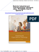Test Bank For Industrial and Organizational Psychology Research and Practice 7th Edition Paul e Spector