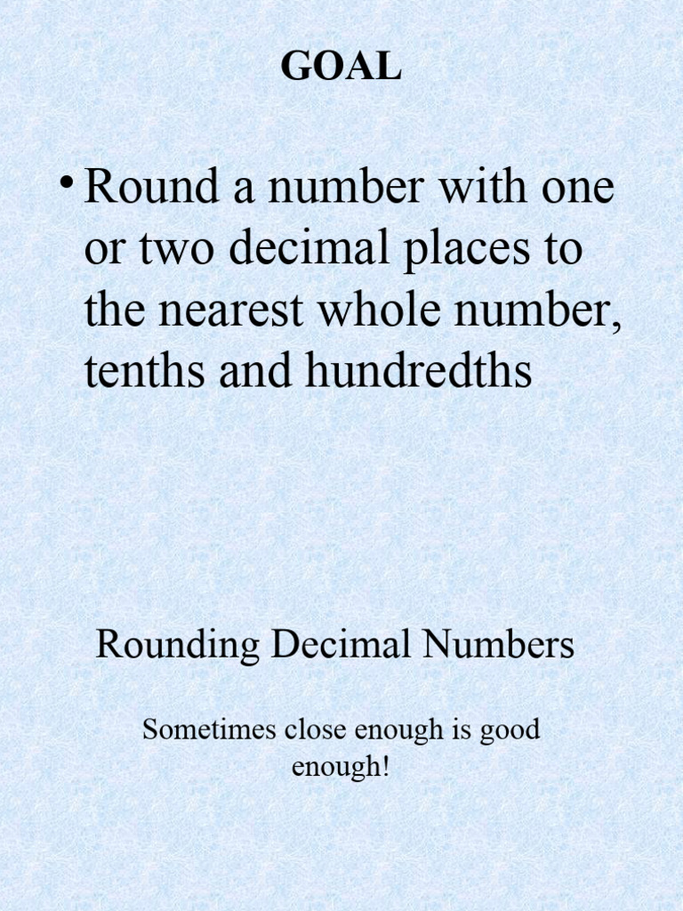 Rounding Decimal Numbers | PDF