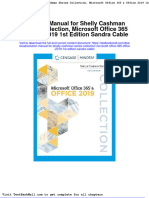 Solution Manual For Shelly Cashman Series Collection Microsoft Office 365 Office 2019 1st Edition Sandra Cable