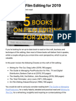 5 Books On Film Editing For 2019