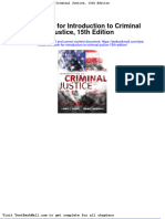 Test Bank For Introduction To Criminal Justice 15th Edition