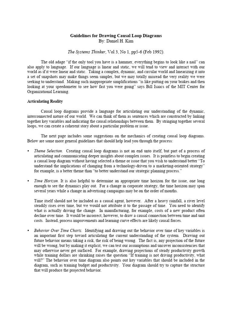 Causal Loop Diagram Guidelines | PDF | Causality | Stress (Biology)