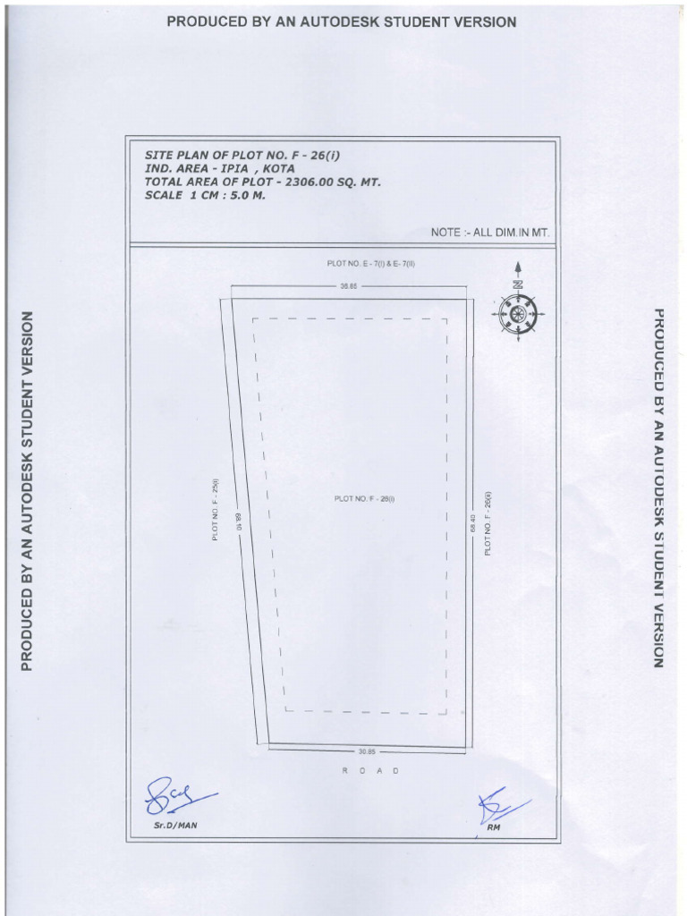 Site Plan for Plot F-26(i), Kota | PDF
