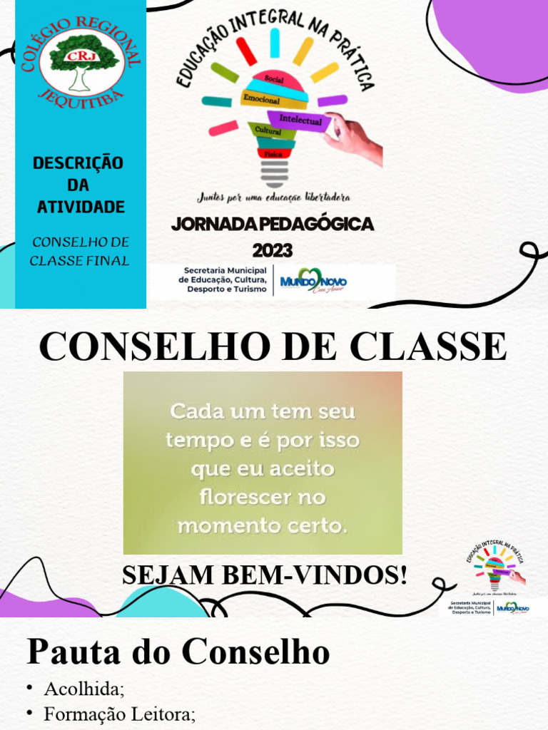 CRJ - Conselho de Classe Final 28.12.2023 | PDF | Pedagogia | Aprendizado