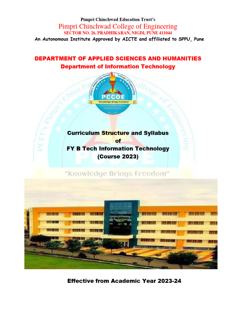 Fy Btech Syllabus | PDF