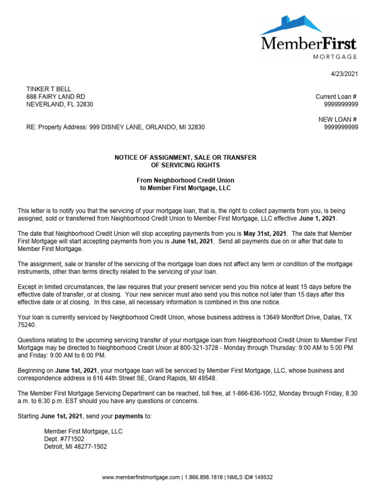 Mfm welcome letter april 2021 pdf mortgage loan common law