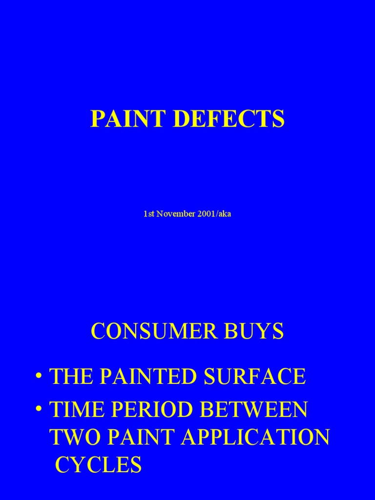 Paint Defects PDF Paint Industrial Processes