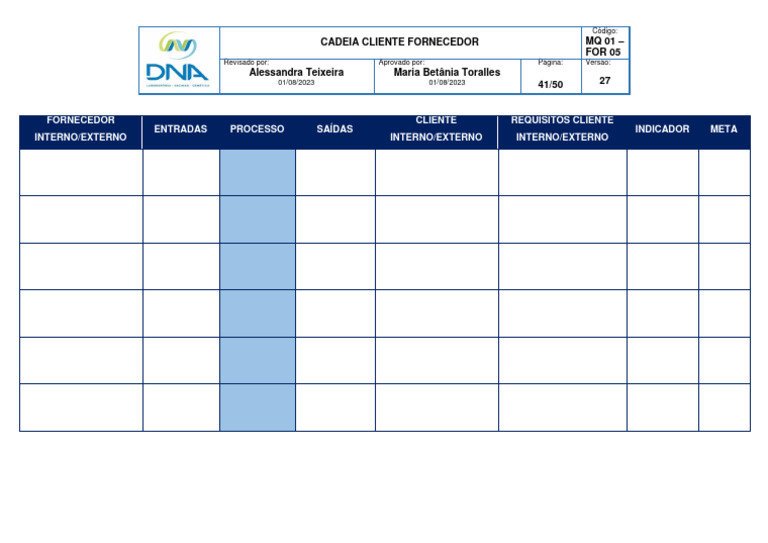 Cadeia Cliente Fornecedor MQ-01 | PDF