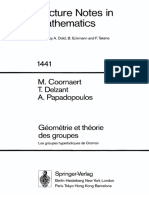 Géométrie Et Théorie Des Groupes Les Groupes Hyperboliques de Gromov (Michel Coornaert, Thomas Delzant Etc.) @le Chat