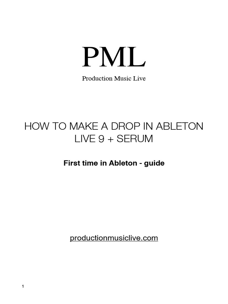 Pml Ableton Serum Beginners Guide V1 2 Pdf Sound Production