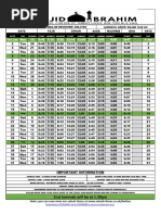 Masjid Ibrahim 2024 TIMETABLE