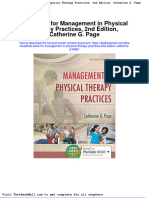 Test Bank For Management in Physical Therapy Practices 2nd Edition Catherine G Page