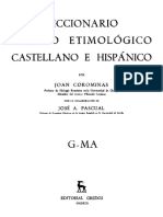 Diccionario Crítico G - MA Etimológico Castellano e Hispano - Jose Corominas