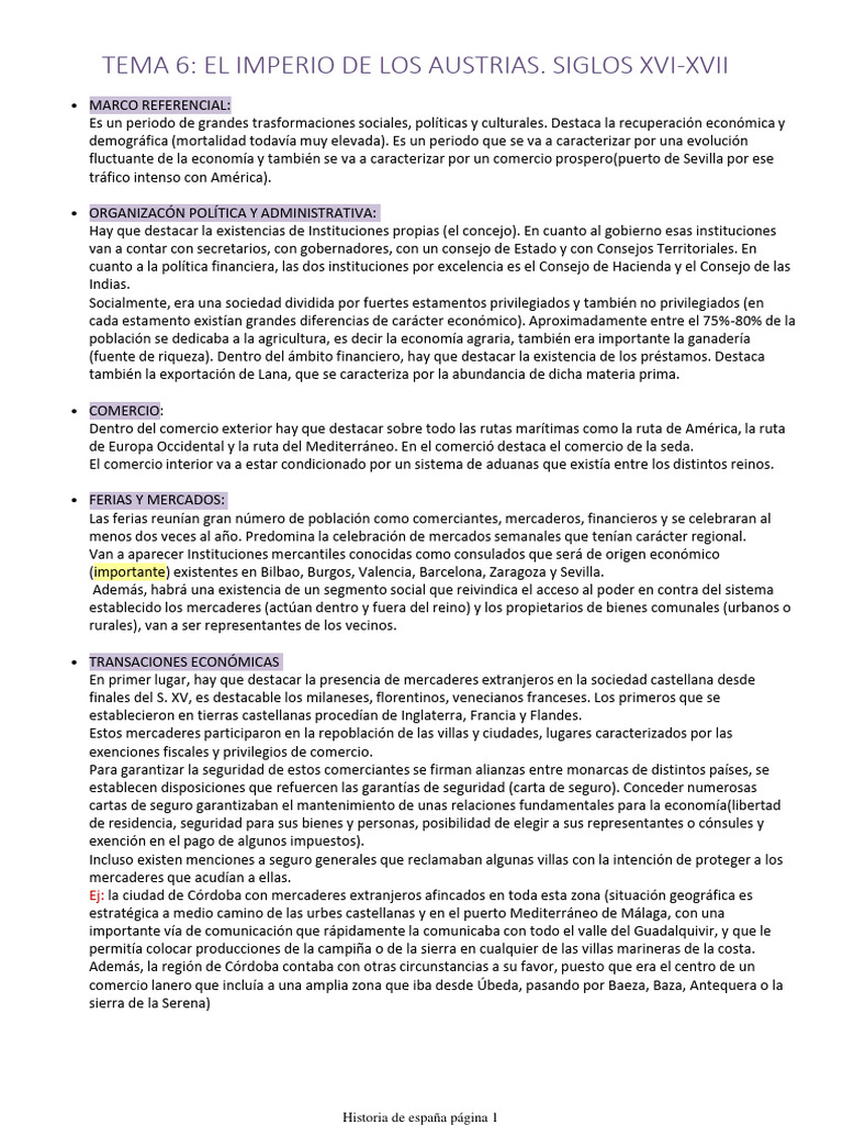 Economía y Comercio en el Imperio Austriaco | PDF | Comercio | Sevilla