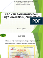 Bài 2 - Các Văn Bản Hướng Dẫn Luật Khám Bệnh, Chữa Bệnh Gửi SV