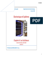 4 Cours Electronique Et Systemes - Les Oscillateurs 2023-2024 SIMPLIFIED