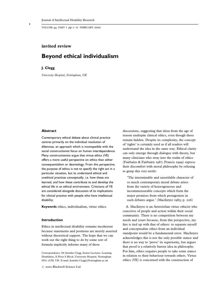 Beyond ethical individualism pdf virtue ethics psychotherapy