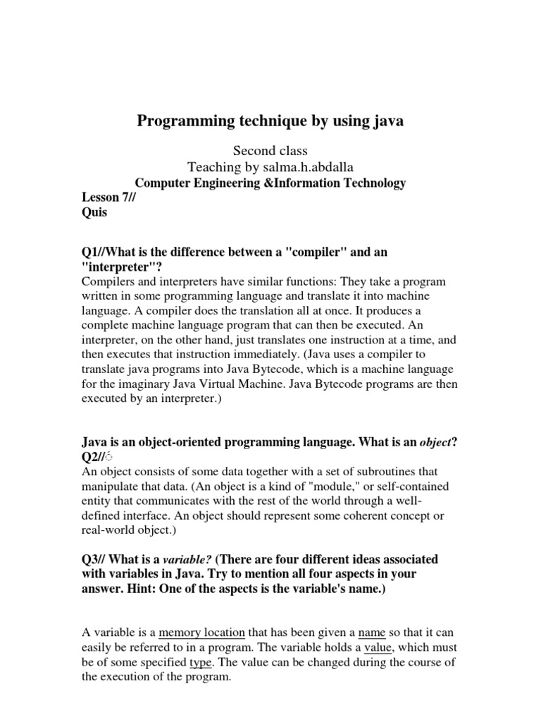 Lec 7 | PDF | Data Type | Programming Language