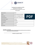 Comprobante de Acreditación Del SNI