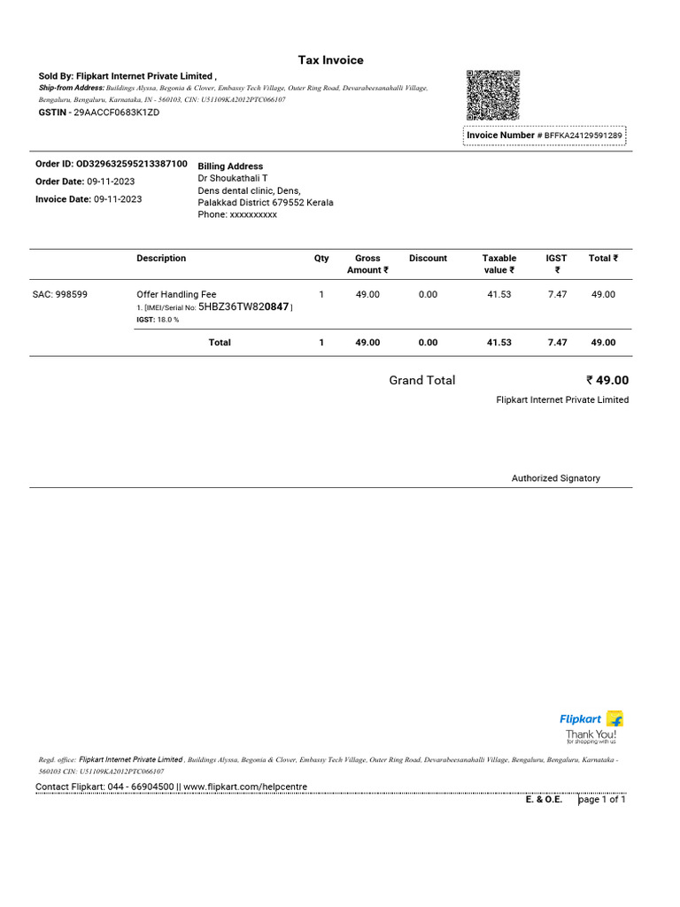 Tax Invoices for Dr. Shoukathali T | PDF | Tamil Nadu | Economies