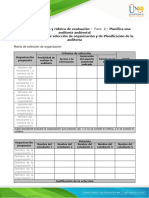 Anexo 1 - Formato Matriz de Selección de Empresa y Plan de Auditoría