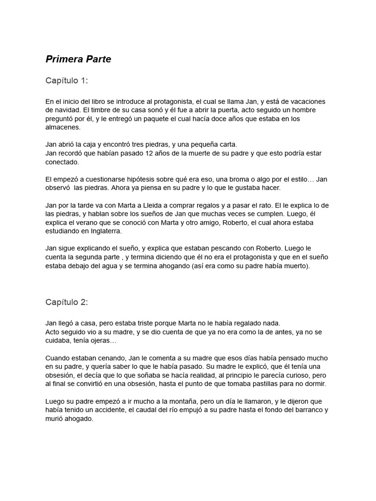 Premoniciones y recuerdos de Jan | PDF