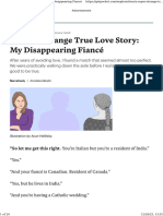 A Super Strange True Love Story My Disappearing Fiancé