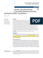 The Effect of Gender, Education Level and Personality On Online Learning Outcomes During Covid1-19 Pandemic